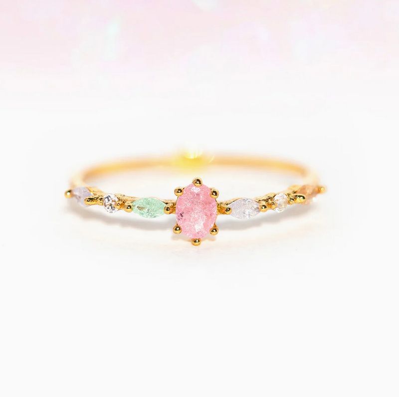 pastel sherbert ring- gold
