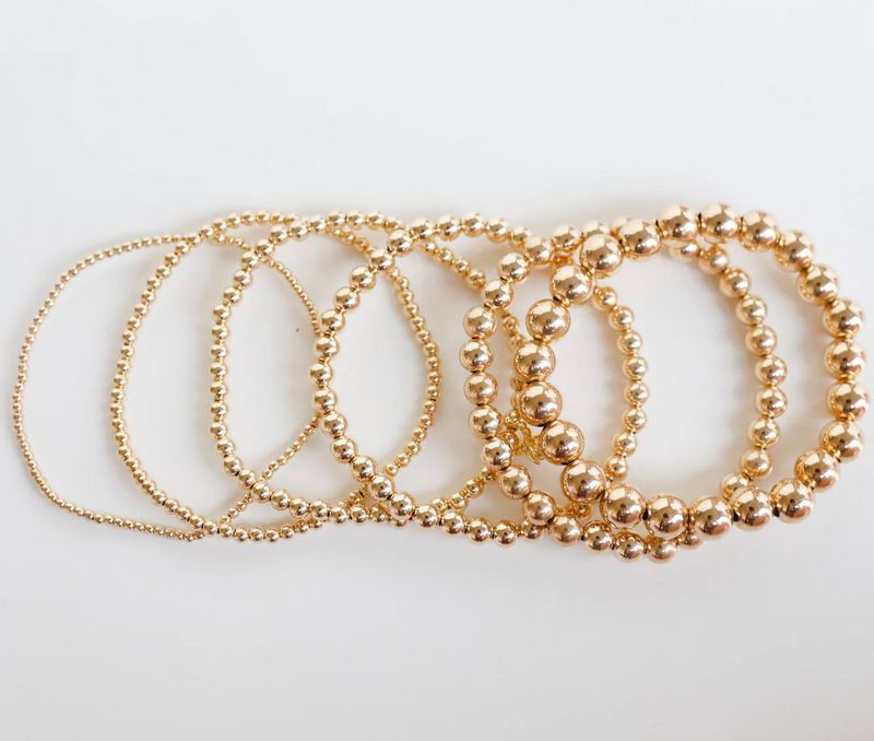 gold beaded bracelet