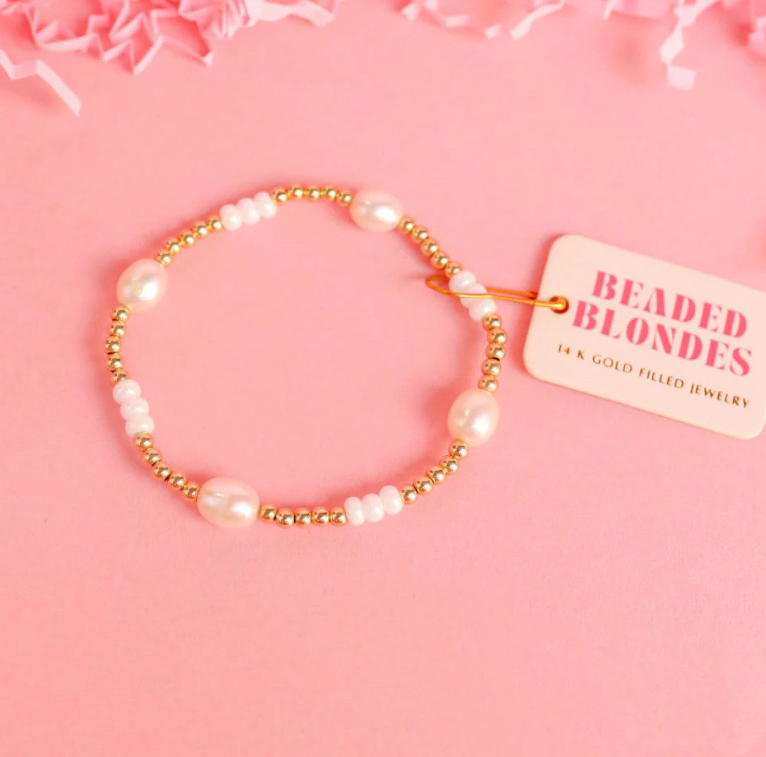 white pearl poppi bracelet