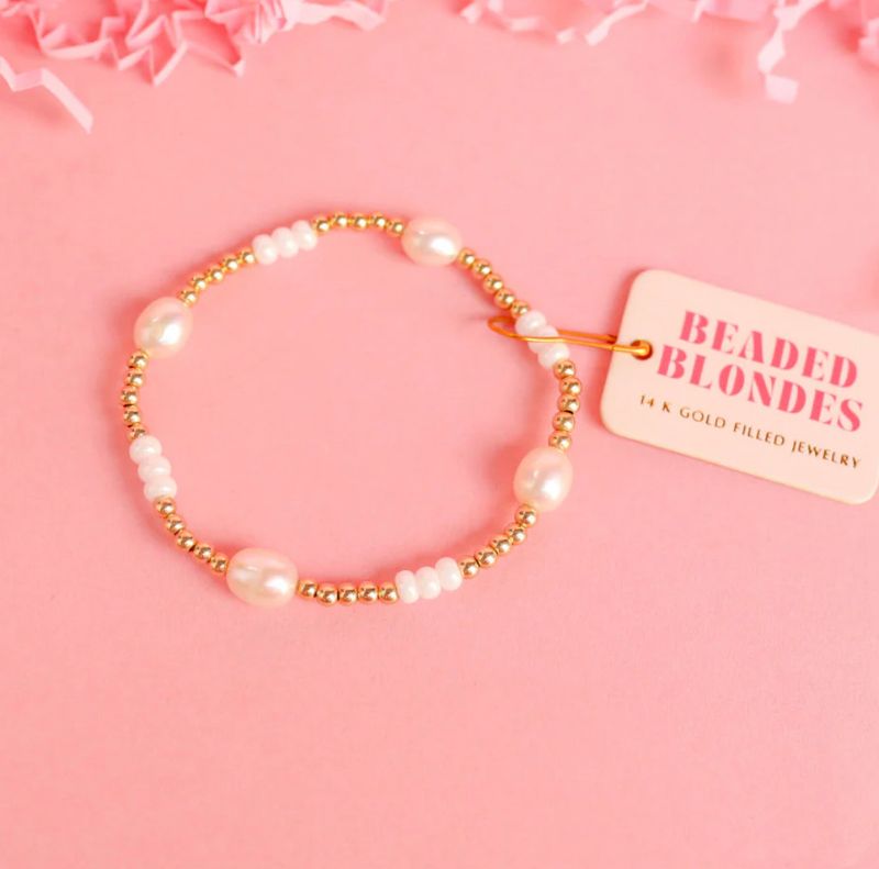 white pearl poppi bracelet