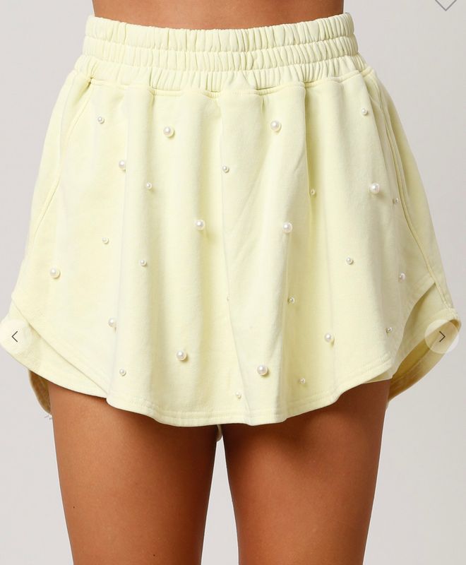 pearl embellished skorts