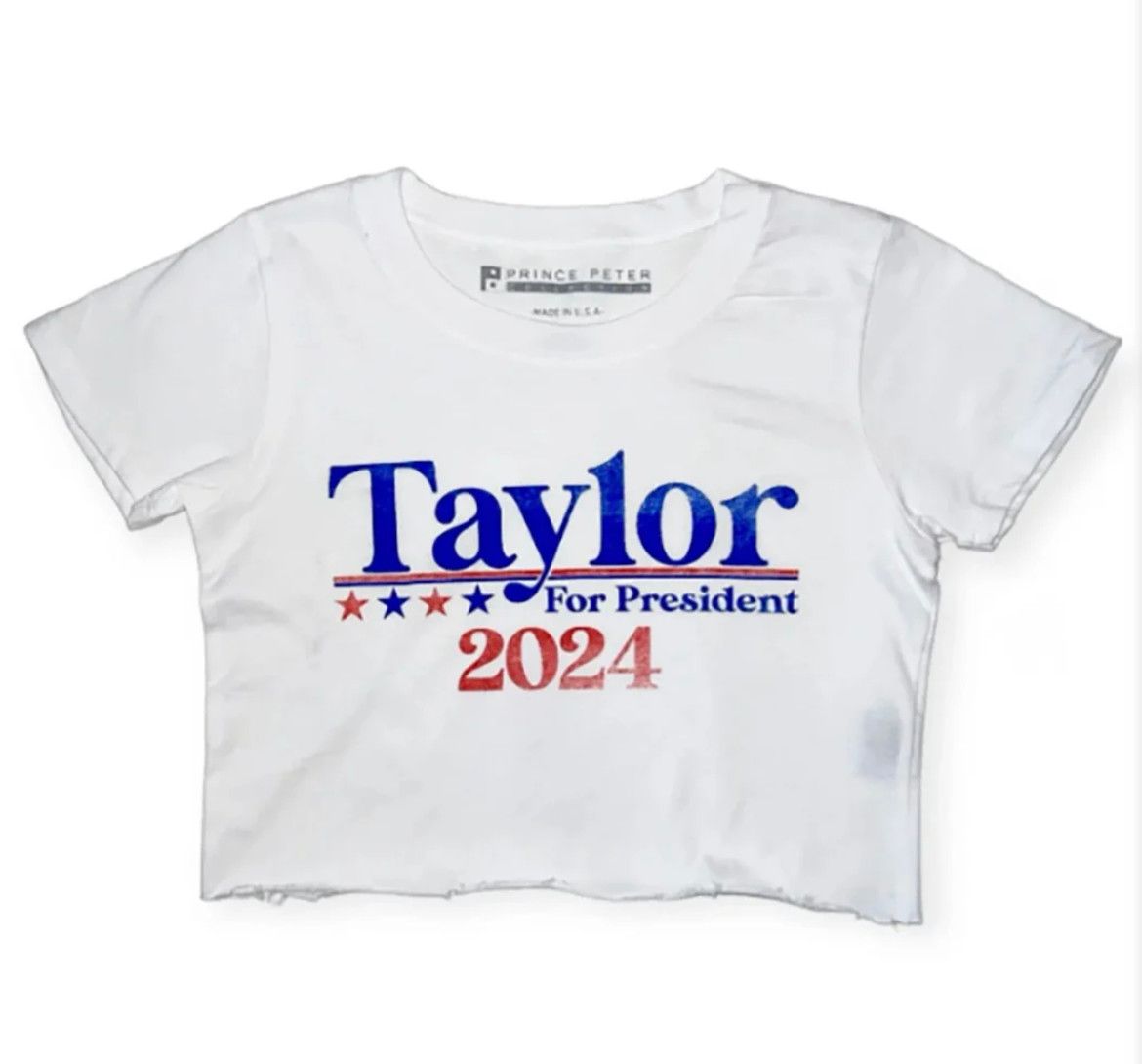 Taylor for President crop tee