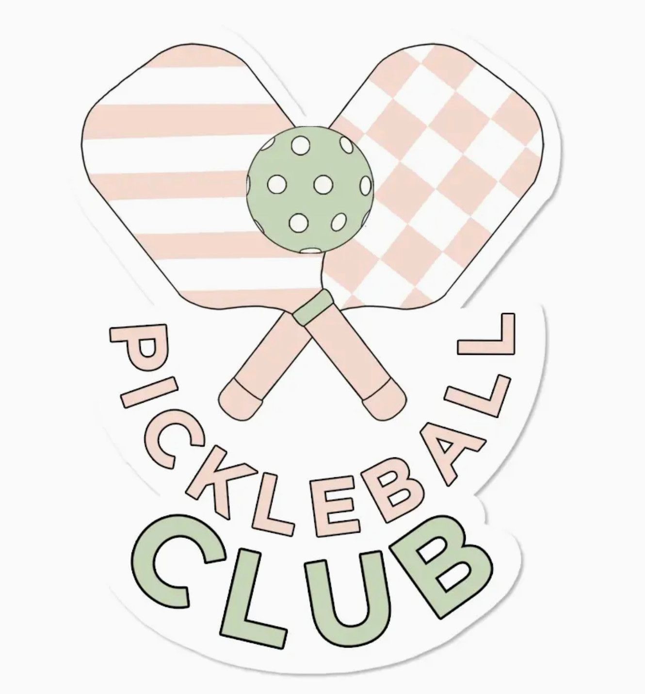 pickleball club sticker