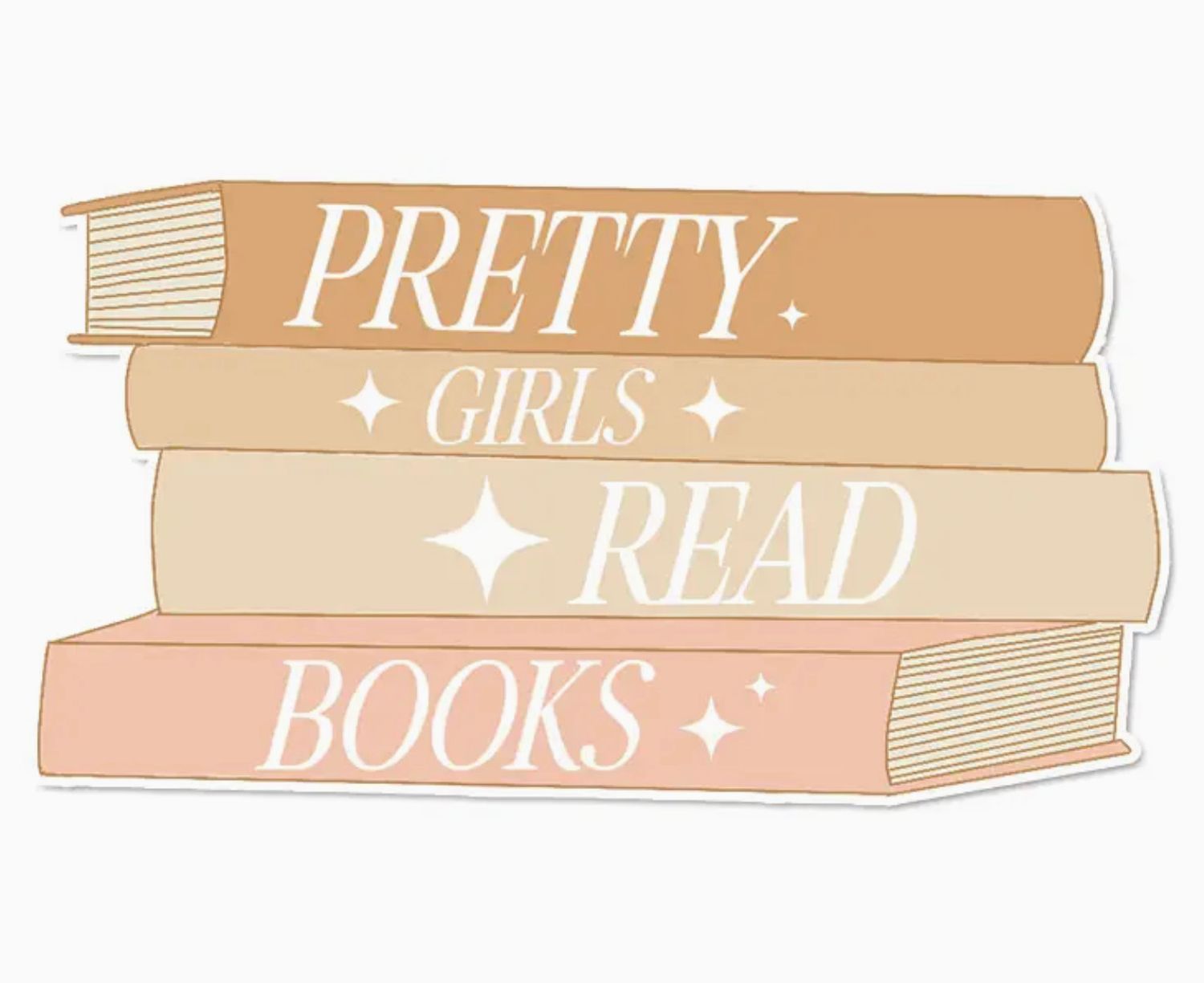 pretty girls read books sticker