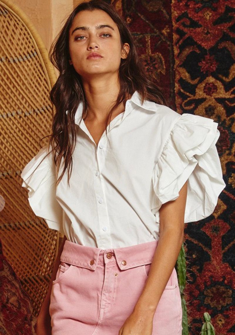 ellie blouse- ivory