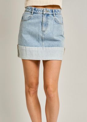 wide cuff mini skirt
