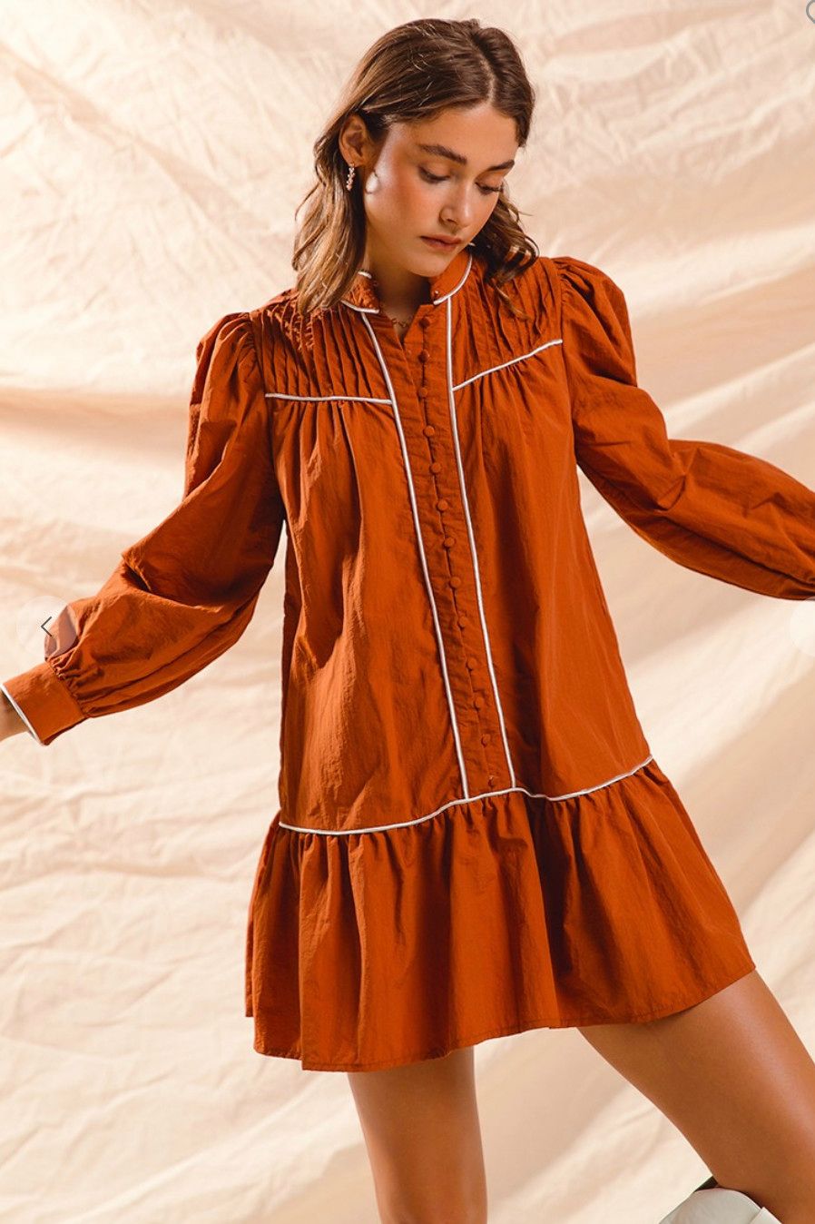 gameday western dress- rust