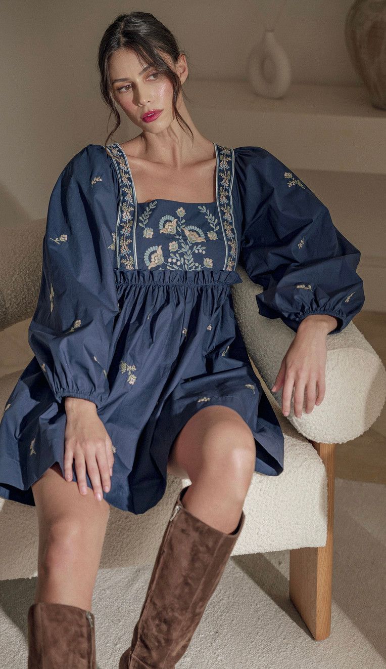 poppy floral mini dress
