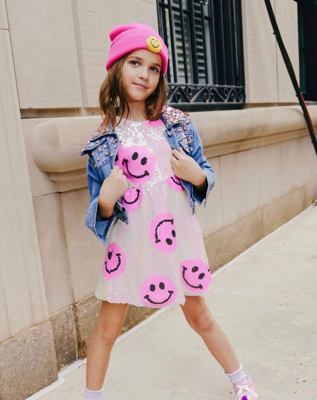 pinkie happy emoji dress