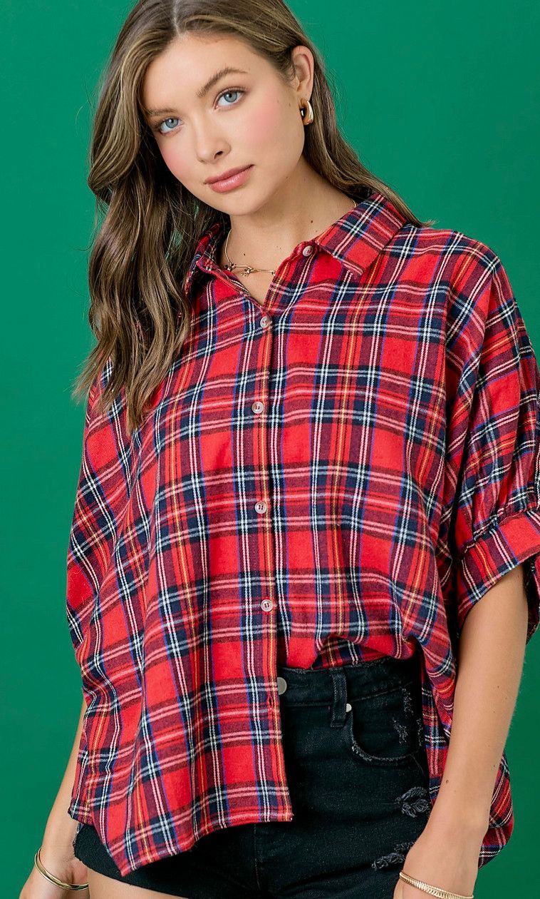 campfire plaid top