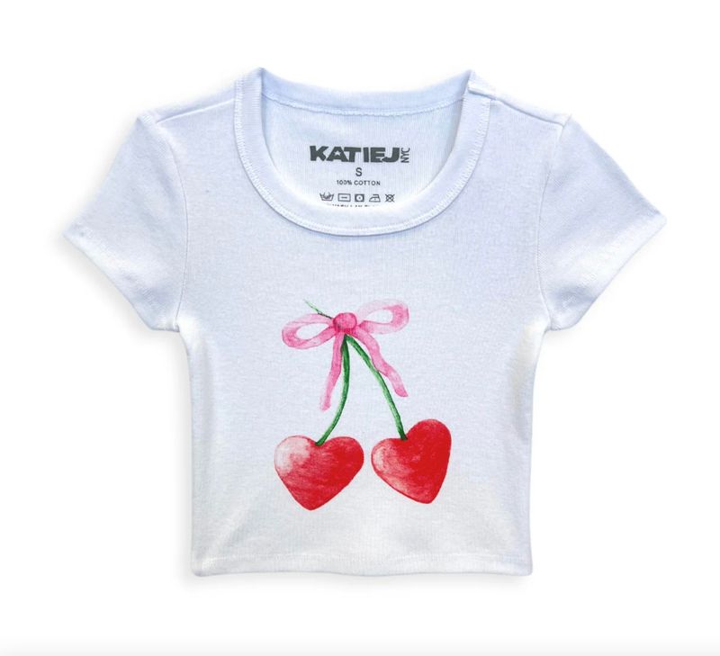 cherry bow tee