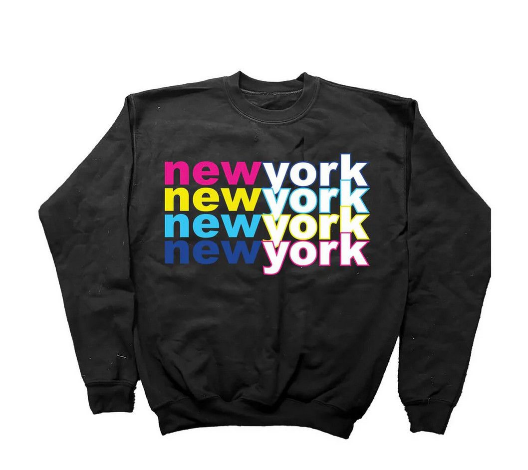 new york in color sweatshirt