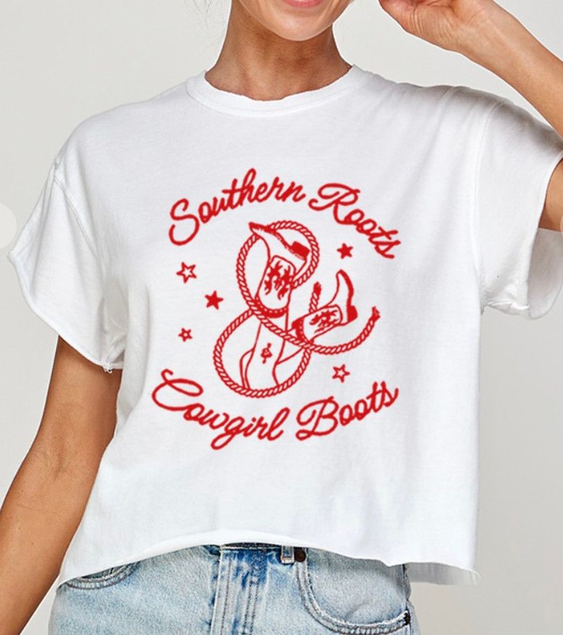 southern roots crop tee