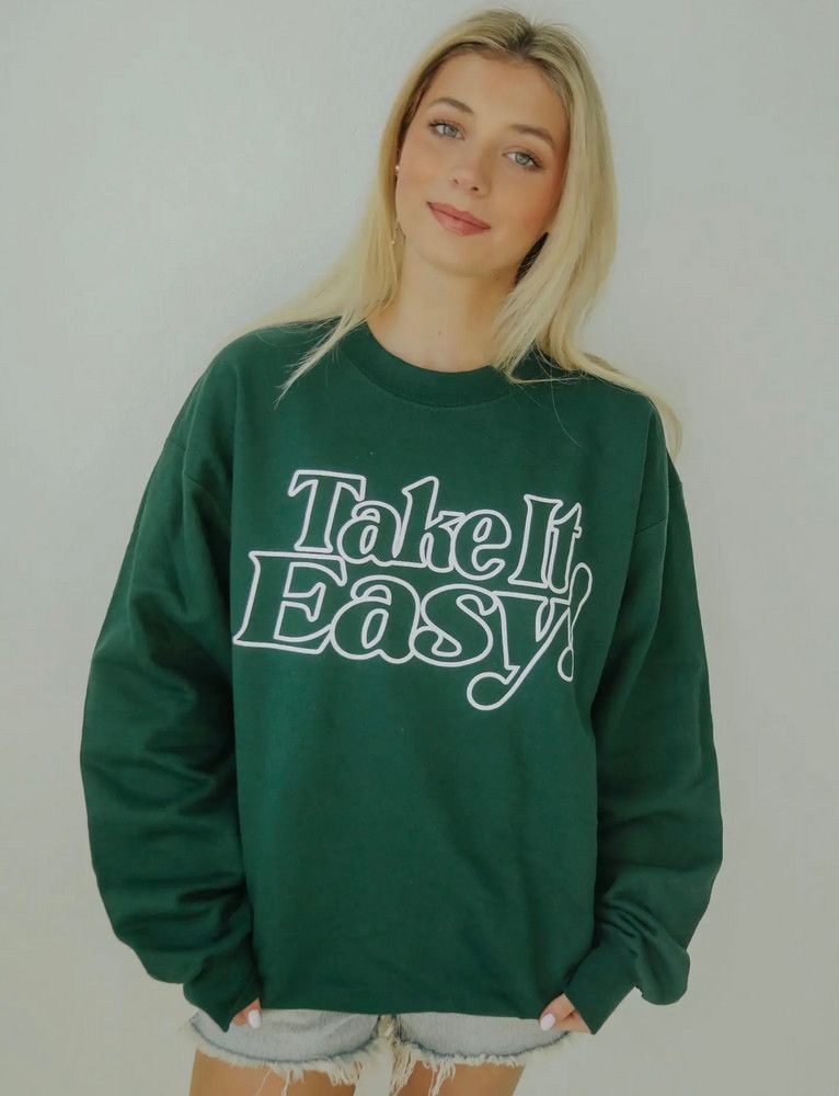 take it easy puff sweatshirt