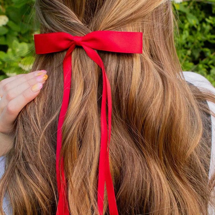 ribbon long bow clip