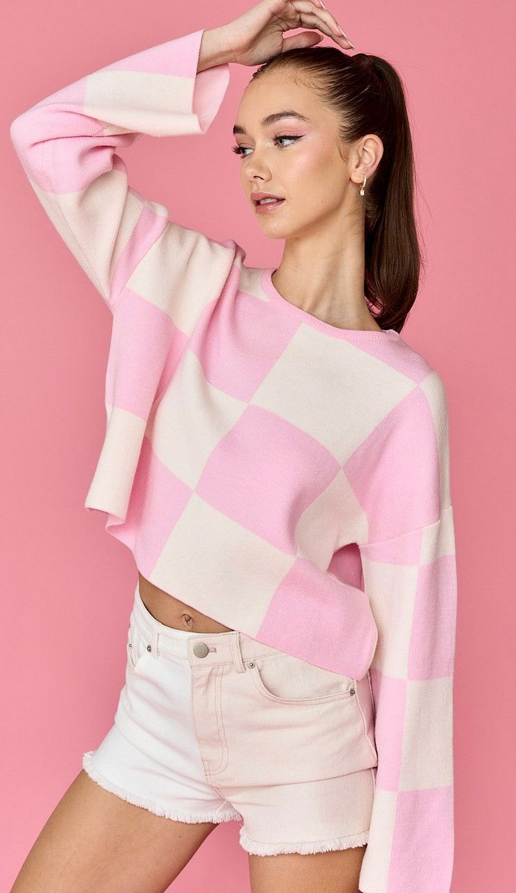 sarah checkered top