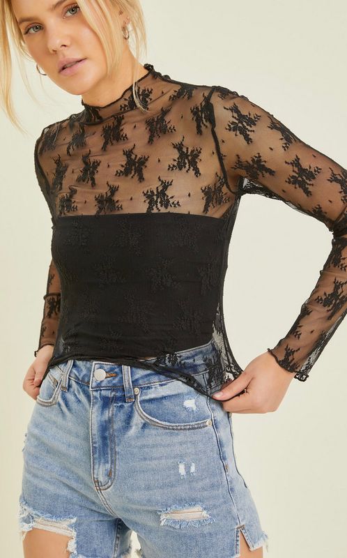 lauren lace ls top