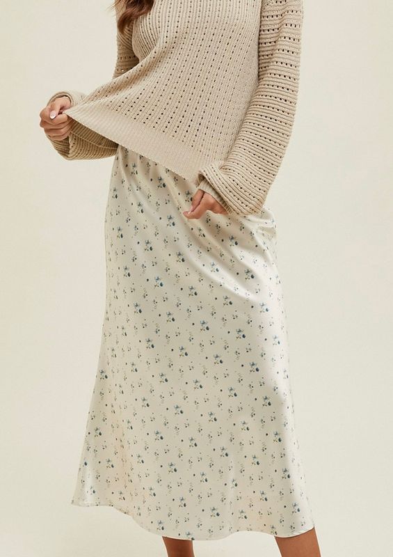 ellie blue floral midi