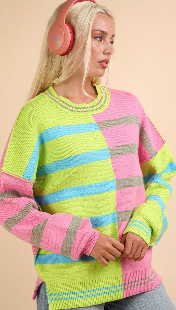 happiness sweater- lime