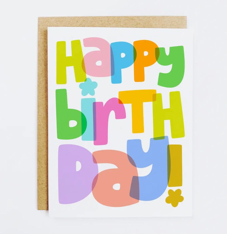 rainbow birthday card