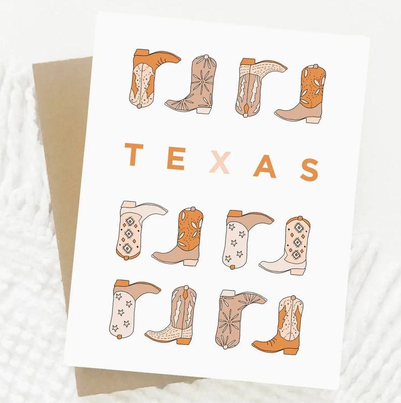 texas boots card