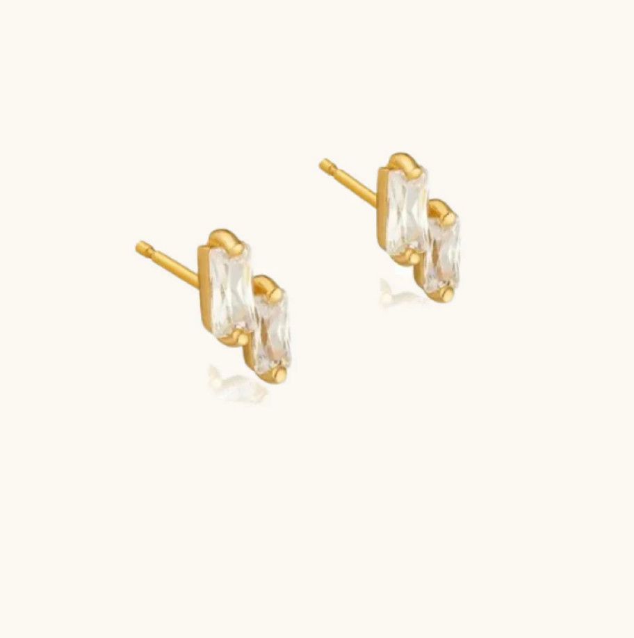 double crystal micro studs