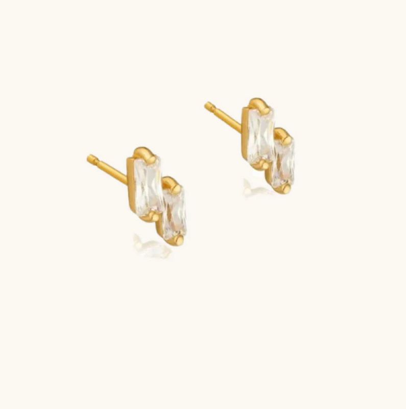 double crystal micro studs