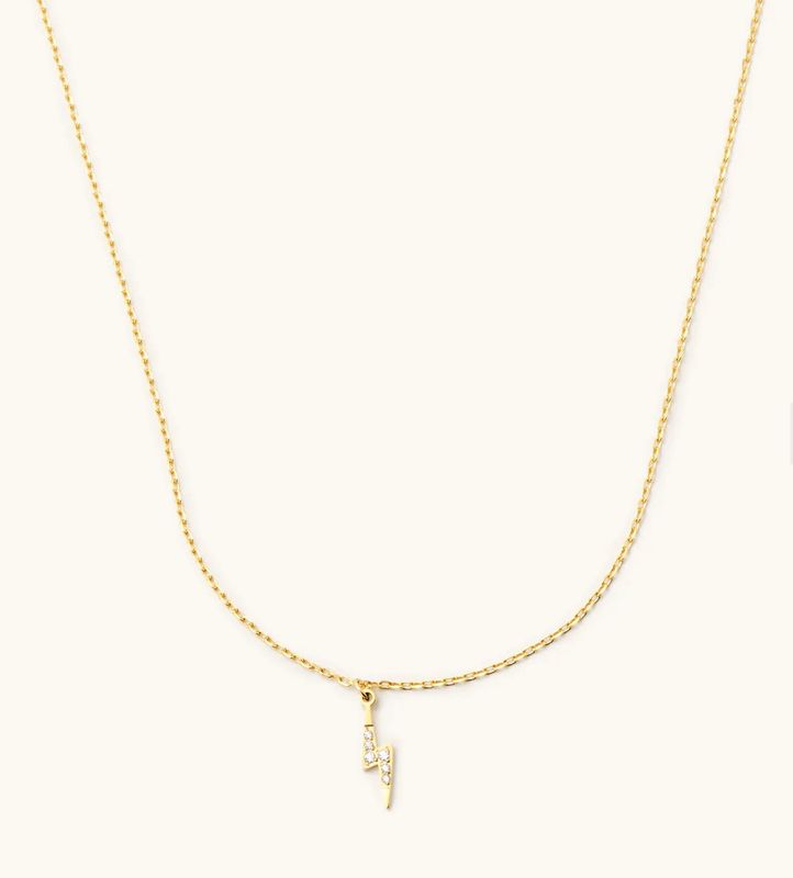 crystal bolt necklace