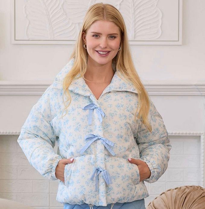floral bow puffer