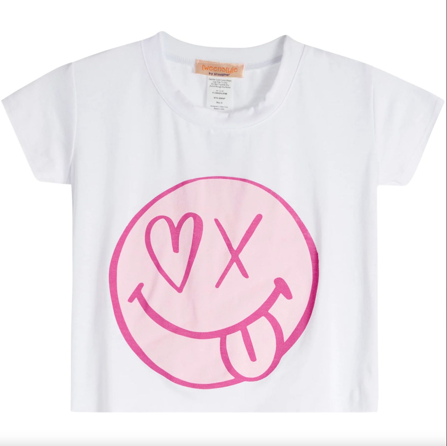 silly face tee- pink