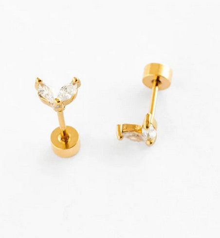 duo marquise studs