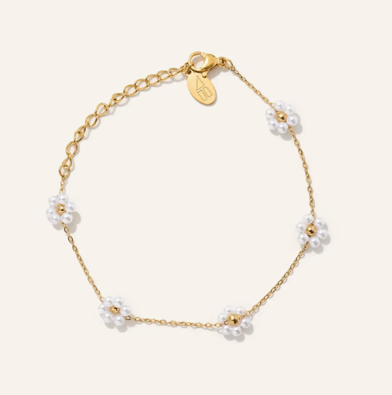 pearl daisy bracelet