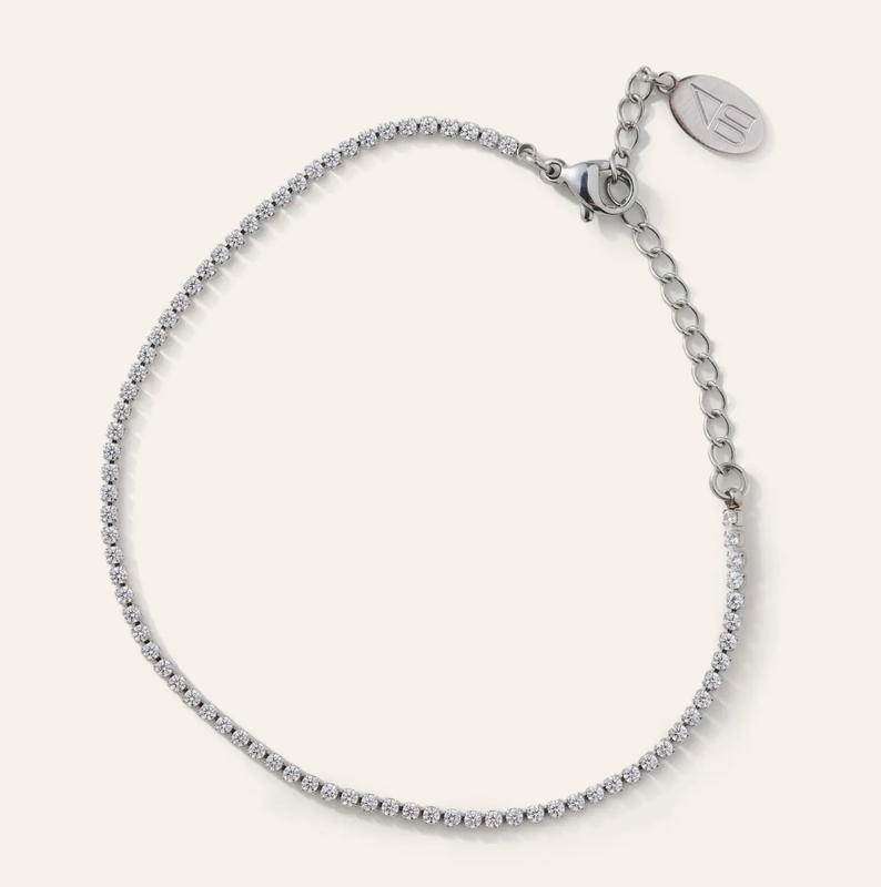 silver micro tennis bracelet