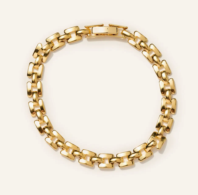 golden geo bracelet