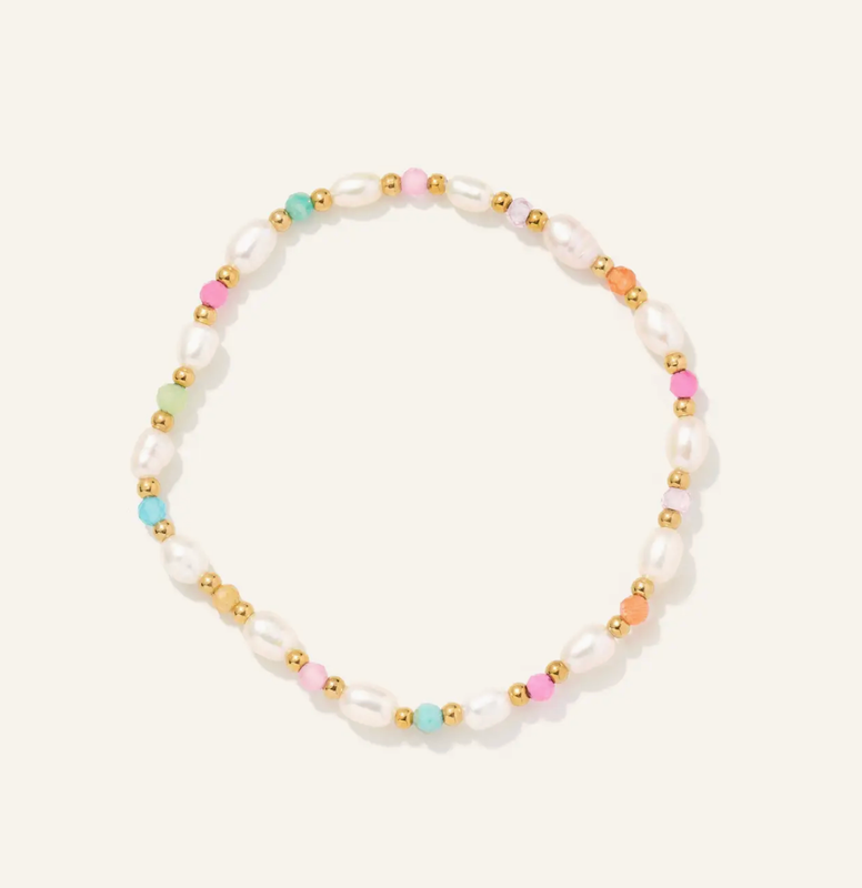 colorful pearl bracelet
