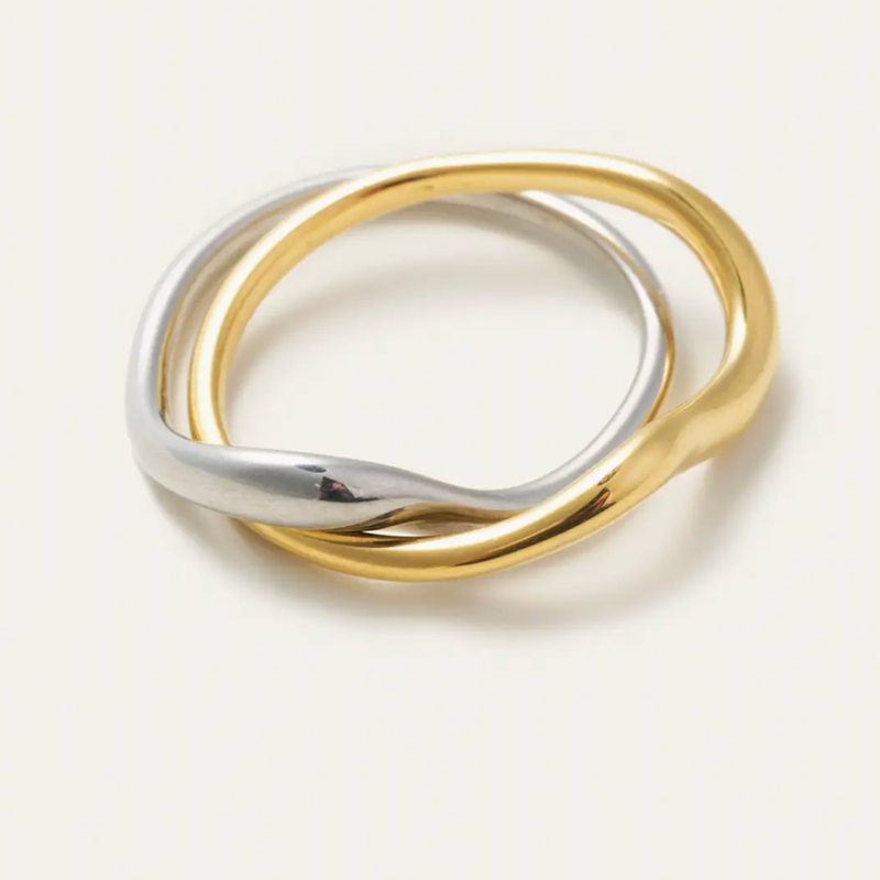 devin mixed metal ring