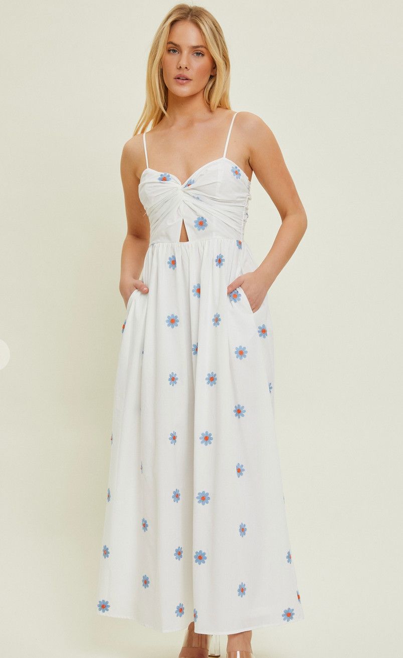 claire gathered maxi dress