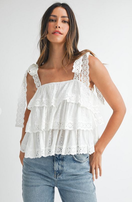ruffle lace top