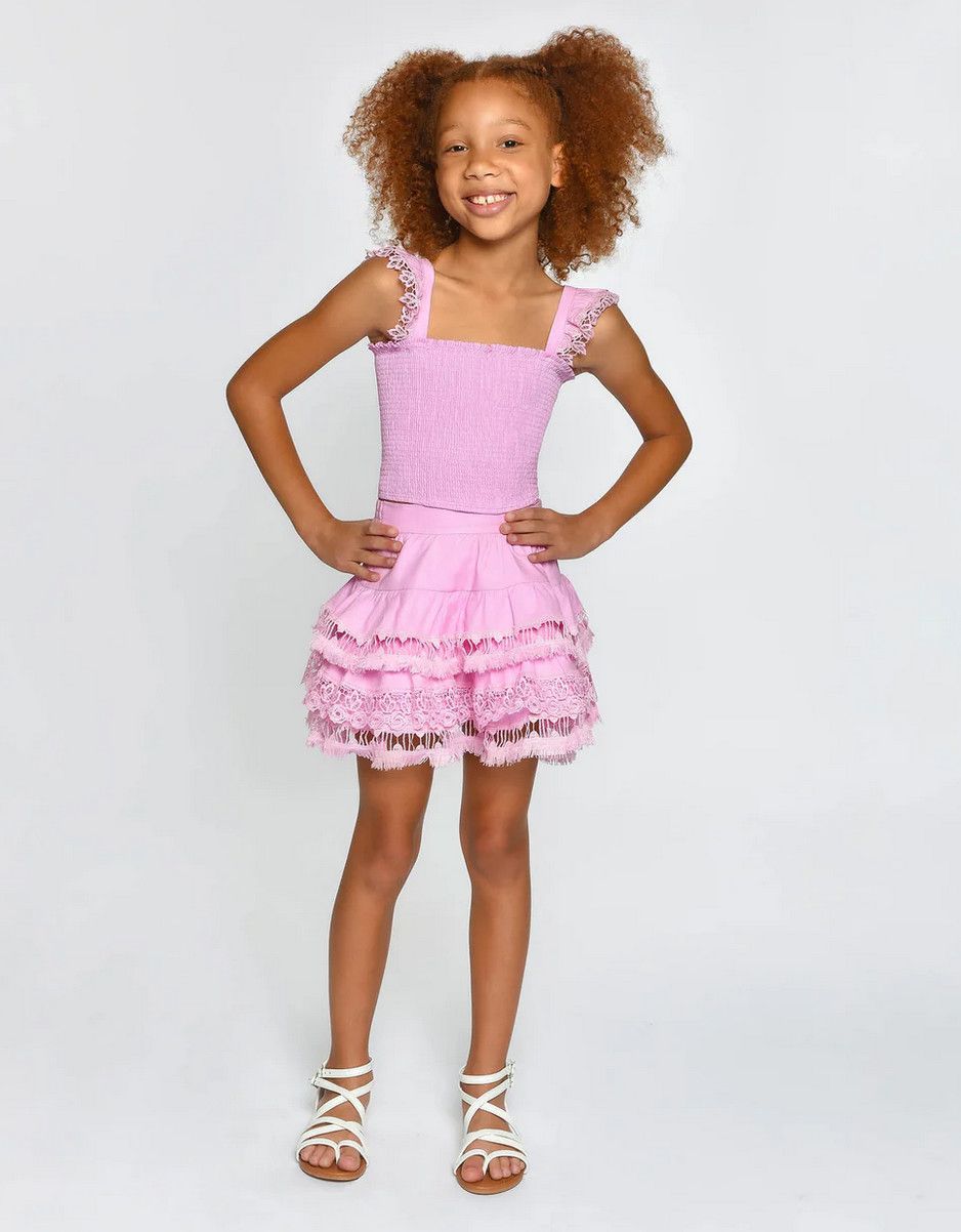 adina skirt set- pink lemonade