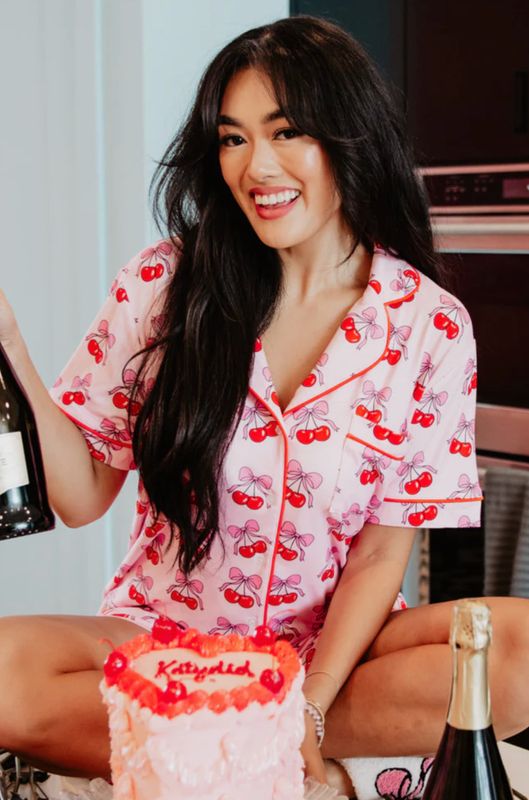 cherry bow loungewear
