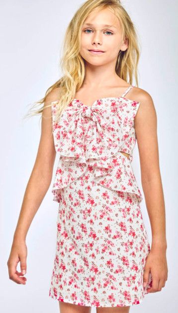 bow floral dress