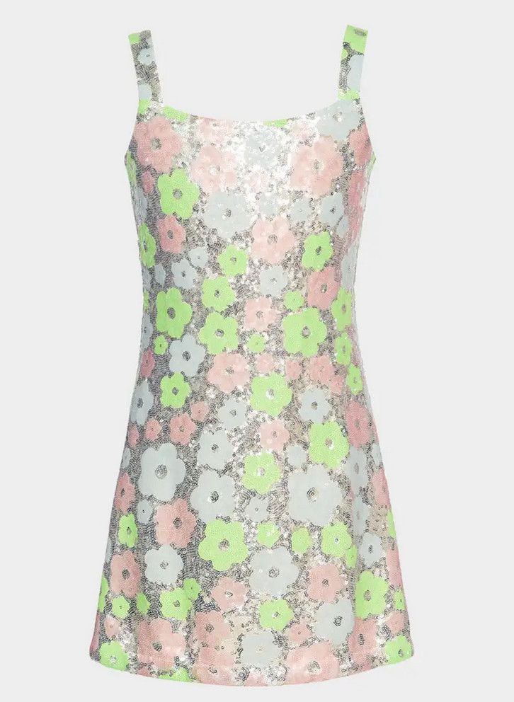 sequin floral dress