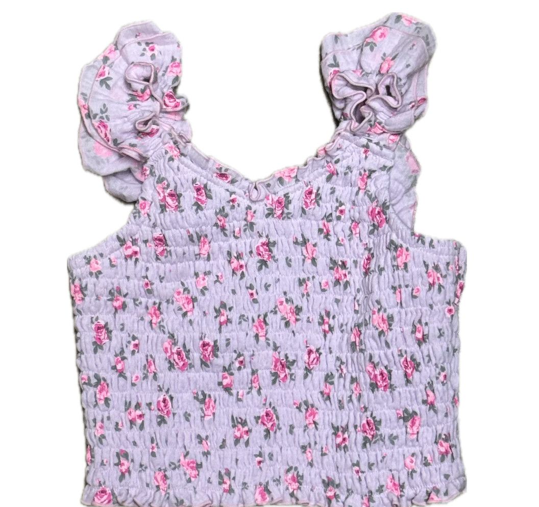 liberty floral smocked top