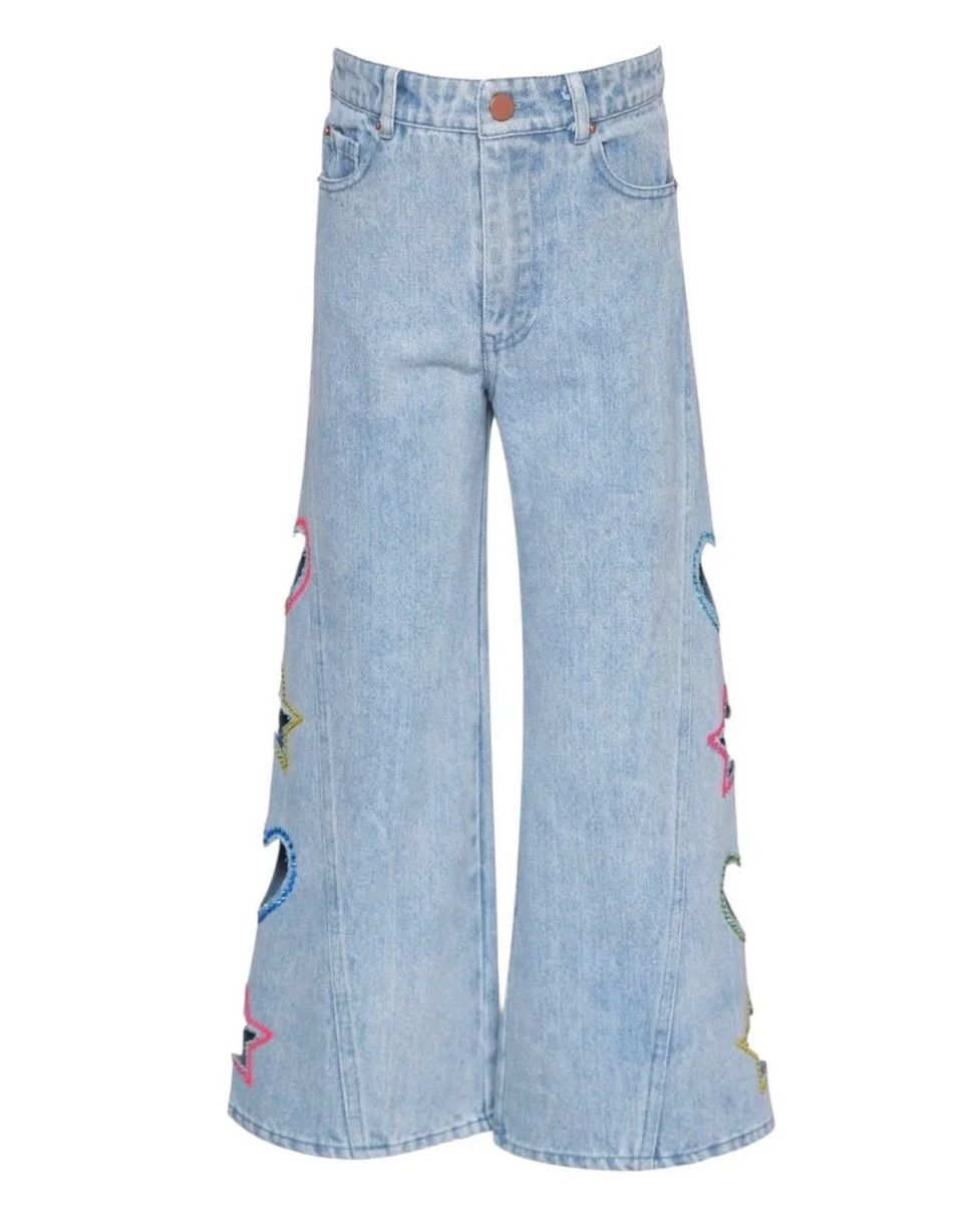 cutout shape jeans