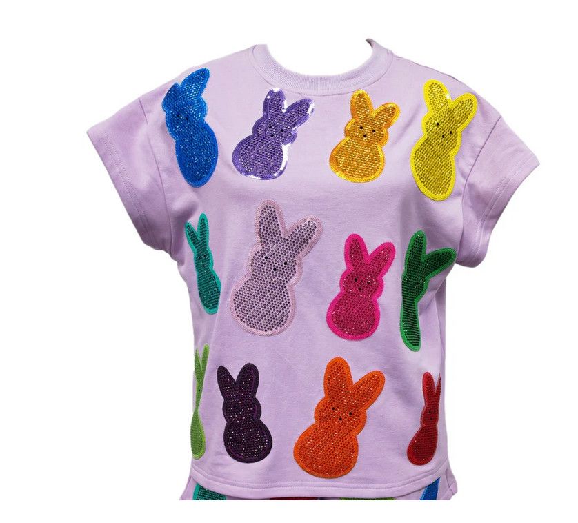 multi peeps top- lavender