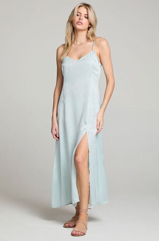 tank midi dress- icy blue
