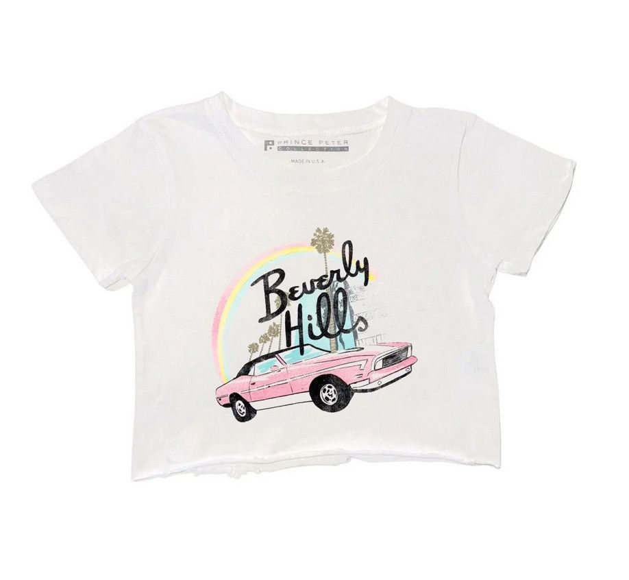 beverly hills roadster crop tee