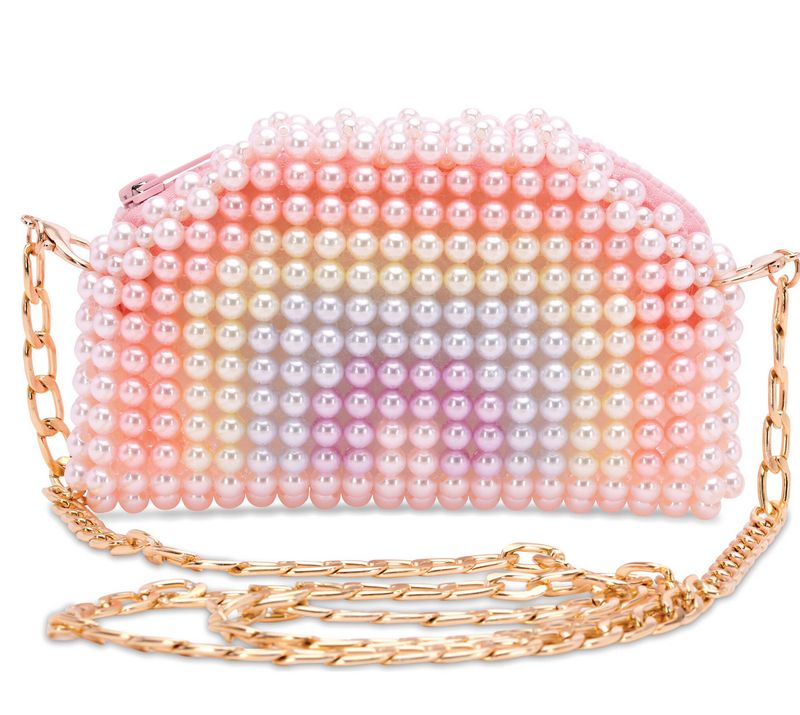 rainbow beaded crossbody bag