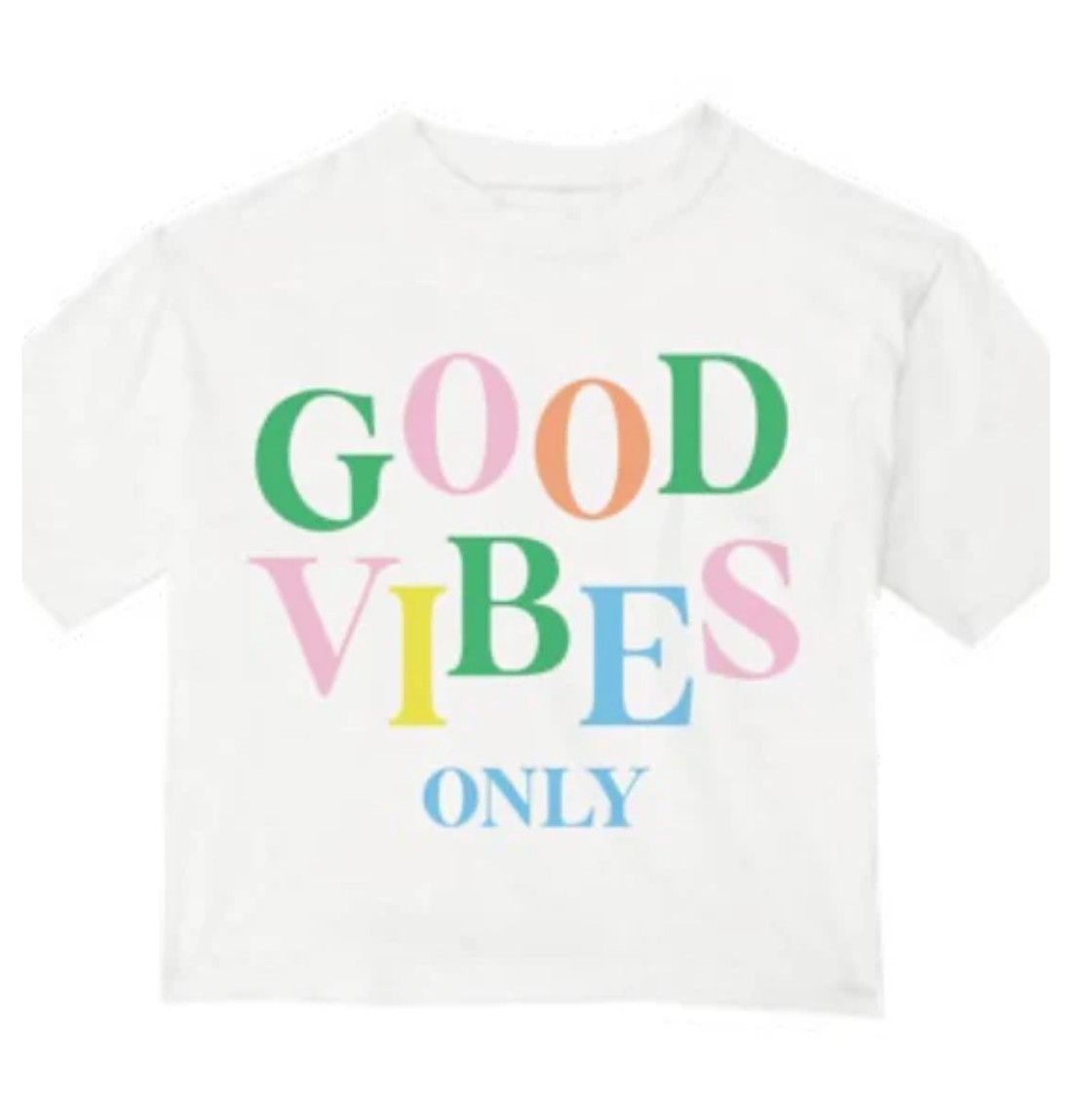 good vibes only crop tee