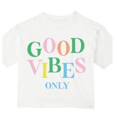 good vibes only crop tee